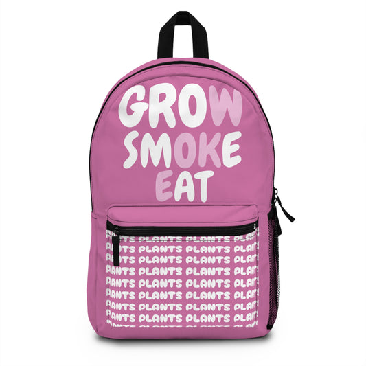 Grow Smoke Eat Backpack  PINK2